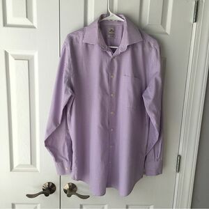 Peter Millar Nanoluxe Purple Gingham Dress Shirt Men’s 16/Long